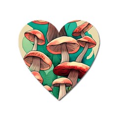 Sorcery Toadstool Heart Magnet by GardenOfOphir