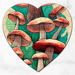 Sorcery Toadstool Jigsaw Puzzle (heart) by GardenOfOphir