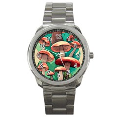 Sorcery Toadstool Sport Metal Watch by GardenOfOphir