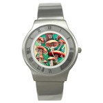 Sorcery Toadstool Stainless Steel Watch Front