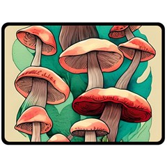 Sorcery Toadstool One Side Fleece Blanket (large) by GardenOfOphir