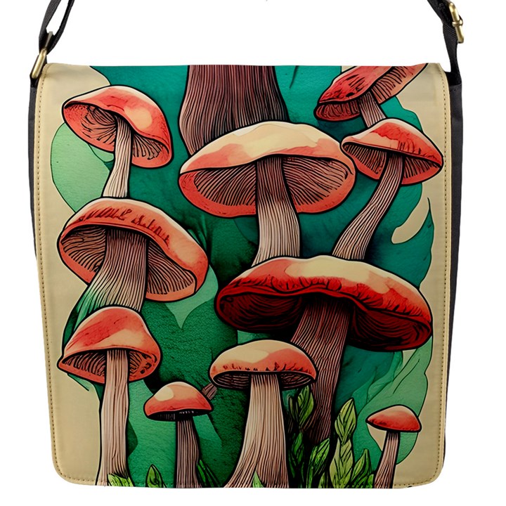 Sorcery Toadstool Flap Closure Messenger Bag (S)