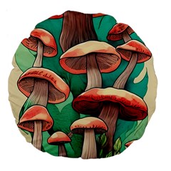 Sorcery Toadstool Large 18  Premium Flano Round Cushions by GardenOfOphir