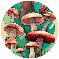 Sorcery Toadstool Wooden Puzzle Round by GardenOfOphir