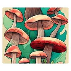 Sorcery Toadstool One Side Premium Plush Fleece Blanket (small) by GardenOfOphir