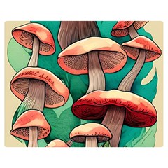 Sorcery Toadstool One Side Premium Plush Fleece Blanket (medium)