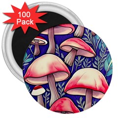 Enchanting Mushroom Enchantress 3  Magnets (100 Pack) by GardenOfOphir