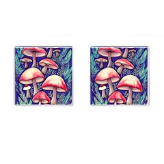 Enchanting Mushroom Enchantress Cufflinks (square) by GardenOfOphir