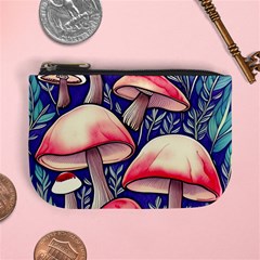 Enchanting Mushroom Enchantress Mini Coin Purse by GardenOfOphir