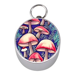 Enchanting Mushroom Enchantress Mini Silver Compasses by GardenOfOphir