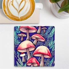 Enchanting Mushroom Enchantress Uv Print Square Tile Coaster  by GardenOfOphir