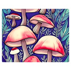 Enchanting Mushroom Enchantress One Side Premium Plush Fleece Blanket (medium)