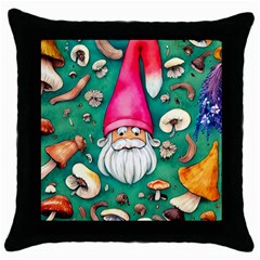 Mojo Chanterelle Glamour Throw Pillow Case (black) by GardenOfOphir