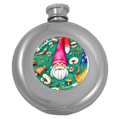 Mojo Chanterelle Glamour Round Hip Flask (5 Oz) by GardenOfOphir