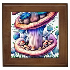 Charming Toadstool Framed Tile