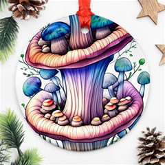 Charming Toadstool Ornament (round) by GardenOfOphir