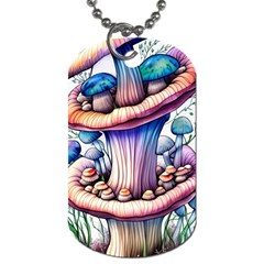 Charming Toadstool Dog Tag (one Side) by GardenOfOphir