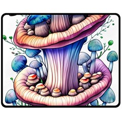 Charming Toadstool Fleece Blanket (medium) by GardenOfOphir