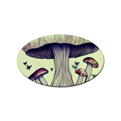 Toadstool Charm For Necromancy And Wizardry Sticker (oval) by GardenOfOphir