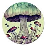 Toadstool Charm For Necromancy And Wizardry Magnet 5  (Round) Front