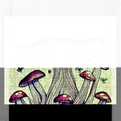 Toadstool Charm For Necromancy And Wizardry Rectangular Jigsaw Puzzl by GardenOfOphir