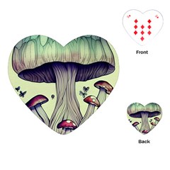 Toadstool Charm For Necromancy And Wizardry Playing Cards Single Design (heart) by GardenOfOphir