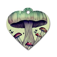 Toadstool Charm For Necromancy And Wizardry Dog Tag Heart (one Side) by GardenOfOphir