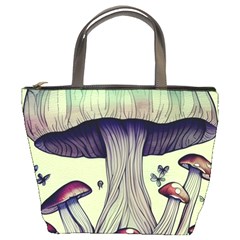 Toadstool Charm For Necromancy And Wizardry Bucket Bag by GardenOfOphir