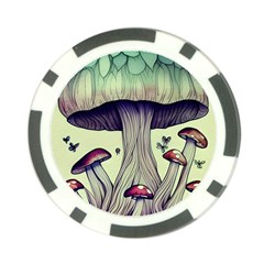 Toadstool Charm For Necromancy And Wizardry Poker Chip Card Guard (10 Pack) by GardenOfOphir