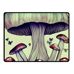 Toadstool Charm For Necromancy And Wizardry One Side Fleece Blanket (small) by GardenOfOphir