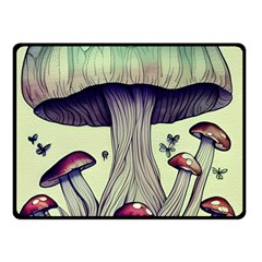 Toadstool Charm For Necromancy And Wizardry Fleece Blanket (small) by GardenOfOphir