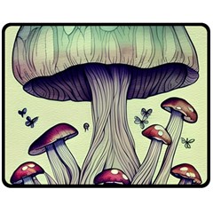 Toadstool Charm For Necromancy And Wizardry Fleece Blanket (medium) by GardenOfOphir