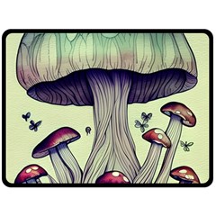 Toadstool Charm For Necromancy And Wizardry Fleece Blanket (large) by GardenOfOphir