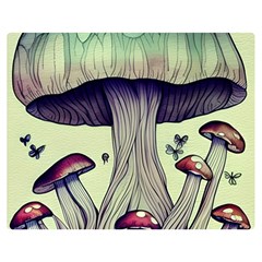 Toadstool Charm For Necromancy And Wizardry Premium Plush Fleece Blanket (medium) by GardenOfOphir