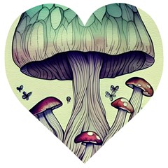 Toadstool Charm For Necromancy And Wizardry Wooden Puzzle Heart by GardenOfOphir