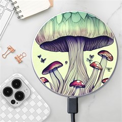 Toadstool Charm For Necromancy And Wizardry Wireless Fast Charger(white) by GardenOfOphir