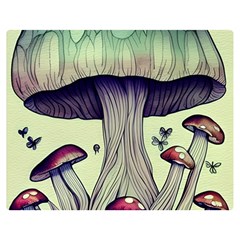 Toadstool Charm For Necromancy And Wizardry One Side Premium Plush Fleece Blanket (medium) by GardenOfOphir