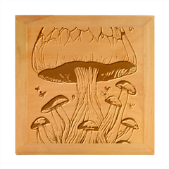 Toadstool Charm For Necromancy And Wizardry Wood Photo Frame Cube