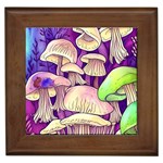 Glamourous Mushrooms For Enchantment And Spellwork Framed Tile Front