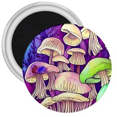 Glamourous Mushrooms For Enchantment And Spellwork 3  Magnets by GardenOfOphir