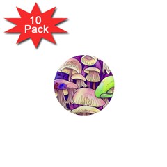 Glamourous Mushrooms For Enchantment And Spellwork 1  Mini Magnet (10 Pack)  by GardenOfOphir