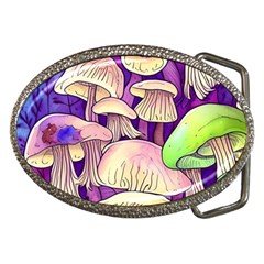 Glamourous Mushrooms For Enchantment And Spellwork Belt Buckles by GardenOfOphir