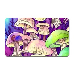 Glamourous Mushrooms For Enchantment And Spellwork Magnet (rectangular) by GardenOfOphir