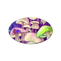 Glamourous Mushrooms For Enchantment And Spellwork Sticker Oval (10 Pack) by GardenOfOphir