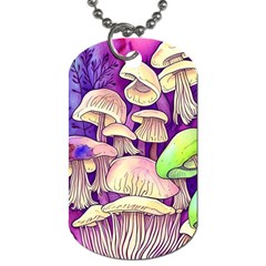 Glamourous Mushrooms For Enchantment And Spellwork Dog Tag (two Sides) by GardenOfOphir