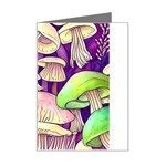 Glamourous Mushrooms For Enchantment And Spellwork Mini Greeting Card Left