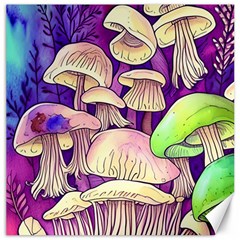 Glamourous Mushrooms For Enchantment And Spellwork Canvas 16  X 16  by GardenOfOphir