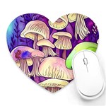 Glamourous Mushrooms For Enchantment And Spellwork Heart Mousepad Front