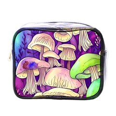 Glamourous Mushrooms For Enchantment And Spellwork Mini Toiletries Bag (one Side) by GardenOfOphir