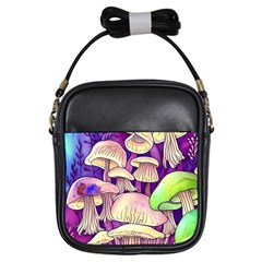 Glamourous Mushrooms For Enchantment And Spellwork Girls Sling Bag by GardenOfOphir